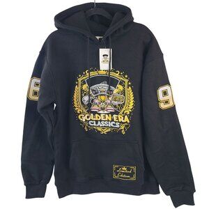 Golden Era Classics Black Hoodie Embroidered Graphic Design Limited Edition Sz L